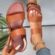 Sandales plates en cuir pour femmes lanière croisée style Rome chaussures d'été de haute qualité