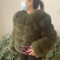 WEFURLENA 2023 New Real Fur Coat Winter Jacket Women natural large wool fox fur coat Street warm