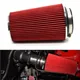 Universal 3inch 76mm Cold Air Intake Sports Air Filter High Performance Clamp-On Washable Car