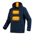 2024 Winter Intelligent Heating Coral Velvet Black Warm Hoodie Sweatshirt USB 9 Region Control