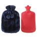 Hot Water Bottle 2 Liter with Cover Fleece Hot Water Bag PVC for Pain Relief Large Capacity Odorless BPA Free Premium Materials Suit Neck Shoulder Pain Feet Warmer Menstrual Cramps