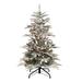 4.5 Foot Pre-Lit Flocked Aspen Fir Artificial Christmas Tree with 250 UL-Listed Clear Lights - Green