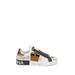 Portofino Leather Sneakers - Men's - Leather/brass/velvet - White - Dolce & Gabbana Sneakers