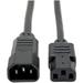 Tripp Lite P004-004 - Power Extension Cable (100-250 Vac) - Iec 320 En 60320 C14 (M) - Iec 320 En 60320 C13 (F) - 4 Ft - Black