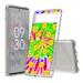 TalkingCase Hybrid Phone Cover Compatible for Google Pixel 6a Tie Dye Smiley Face Print Acrylic Back Raised Edges Print in USA