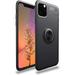 iPhone XIR Case 360 Degree Rotation Invisible Metal Ring Kickstand Protective Case Compatible Magnetic Car Mount Soft TPU Case Shockproof Ultra-Slim Cover Case for iPhone XIR Black