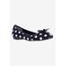 Women's Edie Flat by J. Renee in Black White (Size 9 M)