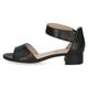 Caprice Damen Sandalen mit Absatz mit Klettverschluss mit Riemchen, Schwarz (Black Nappa), 38