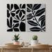 IDEA4WALL Black Abstract Floral Botanical Prints Minimalist Art Modern Farmhouse Wall Decor On Canvas 2 Pieces Print | Wayfair
