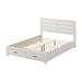 Red Barrel Studio® Bridgeview Queen Size Storage Platform Bed in White Wood in Brown/White | 49 H x 63.4 W x 85.35 D in | Wayfair