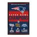 New England Patriots Six-Time Super Bowl Champions 22'' x 34'' Framed Poster