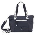 Shopper JOOP JEANS "lietissimo janita shopper lhz", Damen, Gr. B/H/T: 32,5cm x 29cm x 16cm, blau (nachtblau), Nylon, bestickt, Taschen, Handtasche Damen Umhängetasche Henkeltasche Schultertasche