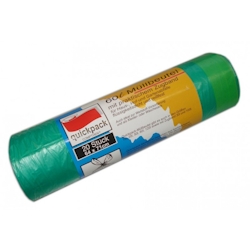 Müllbeutel 60l, mit Zugband, grün, Dicke 20 my, 1x20 Stück