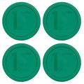 Pyrex 322-PC Green Plastic Round Storage Replacement Lid (4-Pack)
