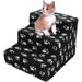 Dog stairs pet stairs 3 steps plush cover cat stairs dogs cats pets non-slip bed ladder stair climber assistant boarding aid climbing aid dog ladder dog stairs