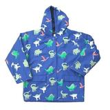 Childrens Blue Dinosaurs Raincoat - Size 4T