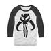 The Mandalorian Mythosaur Symbol 0.75 Sleeve Baseball T-Shirt Small