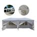 10 ft. x 20 in. Outdoor Gazebo Tent Easy Pop Up with 6 Walls - White