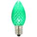 0.38 watt C7 Faceted LED Green Replacement Bulb
