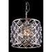 1206D14PN-SS-RC 14 Dia. x 13 H in. Madison Pendent Lamp - Polished Nickel - Royal Cut Silver Shade Crystals