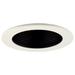 4 in. Step Baffle Trim- Black Baffle- White Trim