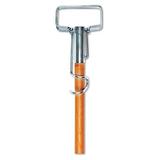 Spring Grip Metal Head MOP Handle for Most MOP Heads with 60 in. Wood Handle - Natural - 60 in.