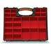 Plastic Tool Organizer with 22 Removable Bins - Clear & Orange