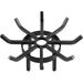 Amagabeli 20in Fire Grate Log Grate Wrought Iron Fire Pit Round Spider Wagon Wheel Firewood Grates Heavy Duty 0.7in Bar Fireplace Stove Burning Rack Holder 4Legs Black Chimney Hearth Kindling Stacking