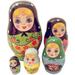 5PCS Russian Nesting Dolls Traditional Wooden Handmade Painted Toy Doll Gift Toy