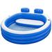 H2OGO! Splash Paradise Family Pool 7 7 x 7 2 x 31 - Inflatable Blue & White Bestway 225 Gallon Capacity Outdoor & Backyard Bench Seat Built-In Cupholders Suitable For Children Ages 6+