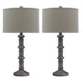 Two Luxury Lamps Without The Luxury Cost! Fangio Lighting s 1596AS Pair of 31 in. Antique Silver Metal Stacked Candlestick Table Lamps