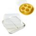 Nordic Ware Microwave Breakfast Bundle Set Egg Bites Pan and Medium Slanted Bacon Tray with Lid