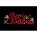 Queens of Christmas WL-MTNF-SGN-MC-02-RE 2 ft. LED Merry Christmas Sign Red