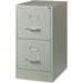 Pemberly Row 22 2-Drawer Metal Letter Width Vertical File Cabinet in Light Gray