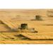 Paplow Harvesting Company Custom Combines A Wheat Field Near Ray - North Dakota United States of America Poster Print - 38 x 24 in. - Large