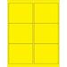 Fluorescent Yellow Rectangle Laser Labels - Pack of 600 - 4 x 3.33 in.