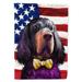 Gordon Setter Dog American Garden Flag - 11 x 0.01 x 15 in.