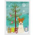 Merry Christmas Tree Wire Fox Terrier Flag Canvas House Size