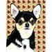 Chihuahua Fall Leaves Portrait Flag Canvas- House Size