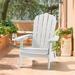 White Folding Plastic Outdoor Adirondack Chair Patio Fire Pit Chair for Outside