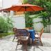 7.5 ft. Patio Market Crank and Tilt Umbrellas Table Umbrellas UV-Resistant Canopy in Orange