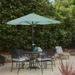 Patio Umbrella Outdoor Shade with Easy Crank Dusty Green - 10 ft.