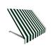 4.38 ft. Dallas Retro Window & Entry Awning Forest Green & White - 24 x 42 in.