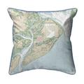 22 x 22 in. Hilton Head SC Nautical Map Extra Large Zippered Indoor & Outdoor Pillow