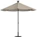 9 ft. Gray Sunbrella Octagonal Lighted Market Patio Umbrella with USB & Solar