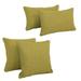 Double-Corded Solid Outdoor Spun Polyester Throw Pillows with Inserts Avocado - Set of 4