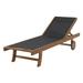 Caspian Eucalyptus Wood Outdoor Lounge Chair with Mesh Seating