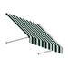 3.38 ft. Santa Fe Twisted Rope Arm Window & Entry Awning Forest Green & White - 31 x 12 in.