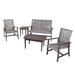 Vineyard Collection Conversation set Armchair Loveseat End Table and Coffee Table