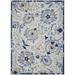 3 x 4 ft. Blue & Gray Toile Non Skid Indoor & Outdoor Rectangle Area Rug - Blue and Gray - 3 x 4 ft.